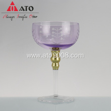 High-grade wedding glassware set electroplate goblet